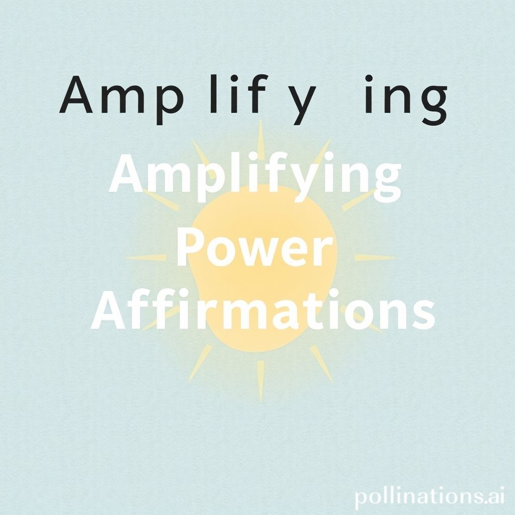 Amplifying the Power of Affirmations