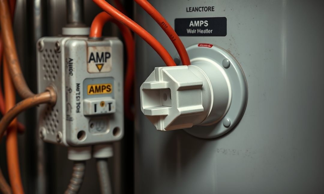 amps for water heater