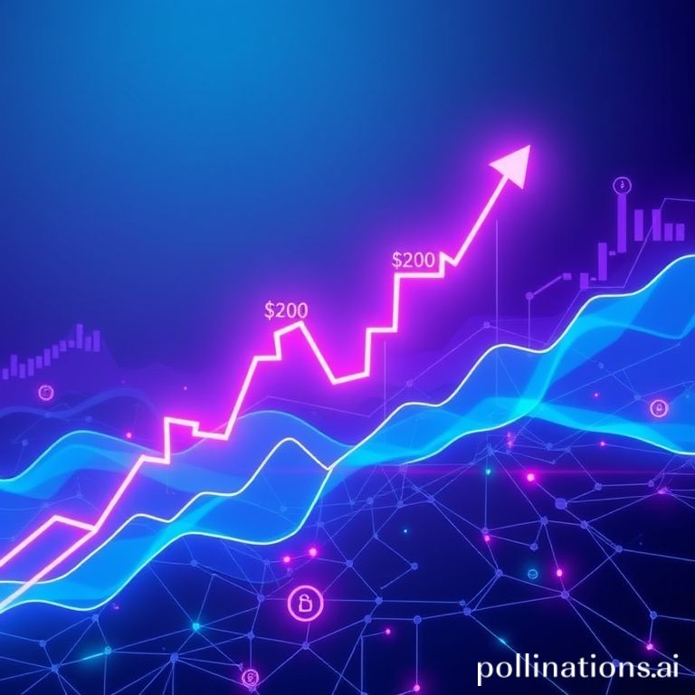 Solana's (SOL) price chart, consolidating near the $200 support within an ascending channel, signaling potential upward movement.