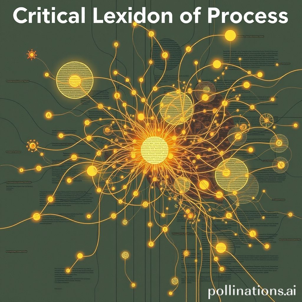 An abstract, thought-provoking image representing a 'Critical Lexicon of Process.