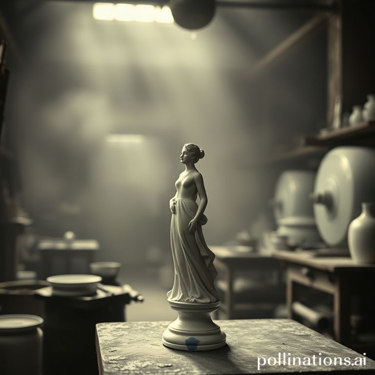 Estatueta de Porcelana Meissen com Falha Azul