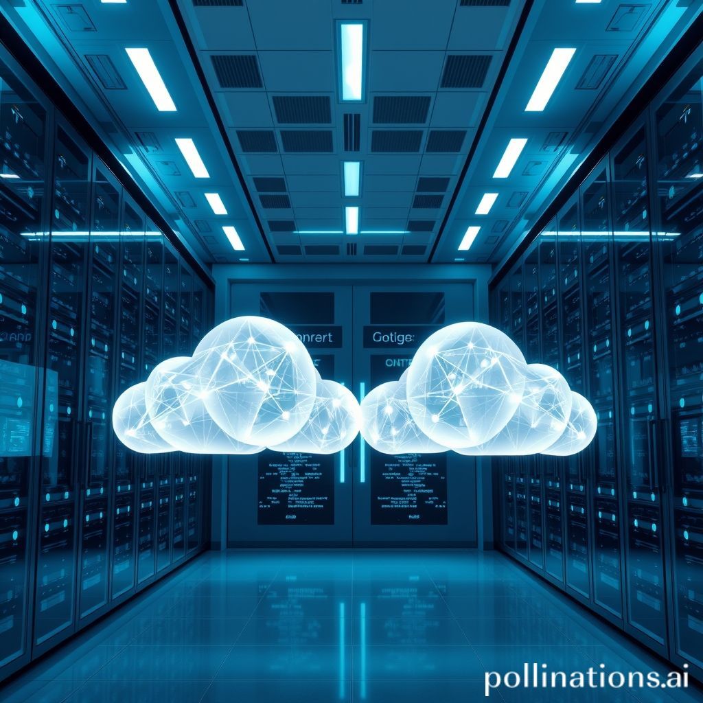 AI-generated visual: futuristic data center symbolizing a cloud partnership for AI workloads