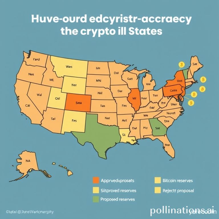 An illustrative map detailing US states' stances on Bitcoin payment acceptance and strategic Bitcoin reserves.