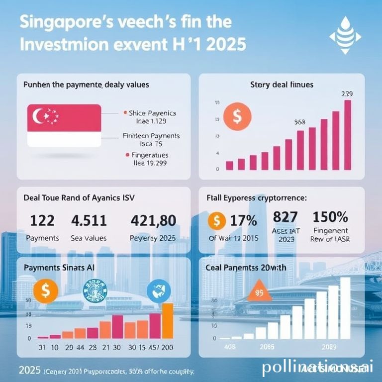 Detailed infographic by KPMG showcasing Singapore's fintech investment reaching US$1.04 billion in H1 2025 across payments, crypto, and AI sectors, highlighting growth drivers.