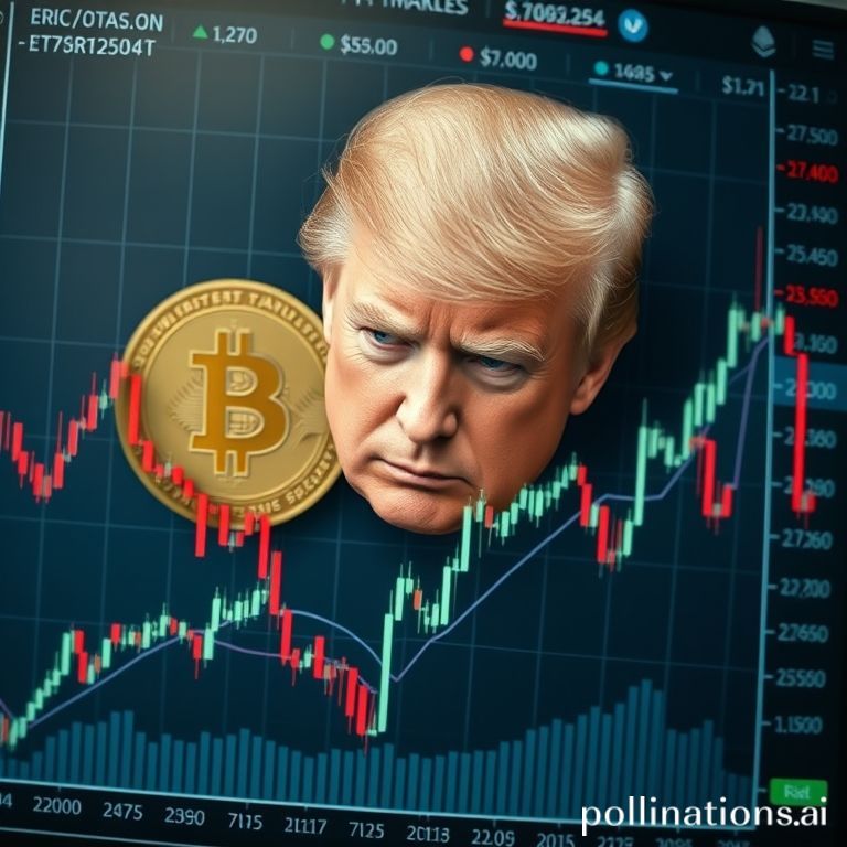 Grafik pasar kripto Bitcoin dan Ethereum yang bergejolak, menunjukkan penurunan harga signifikan di tengah seruan investasi.