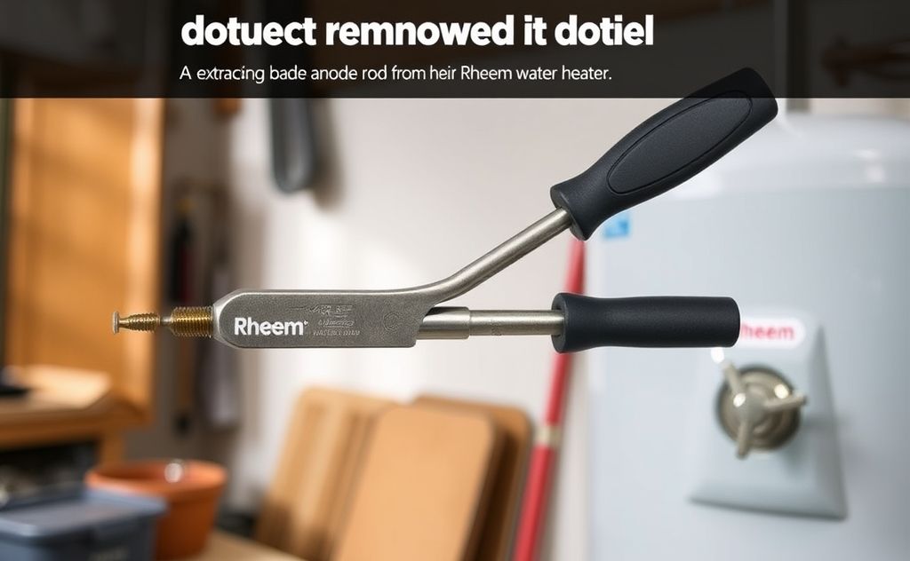 Anode removal tool for Rheem water heater use