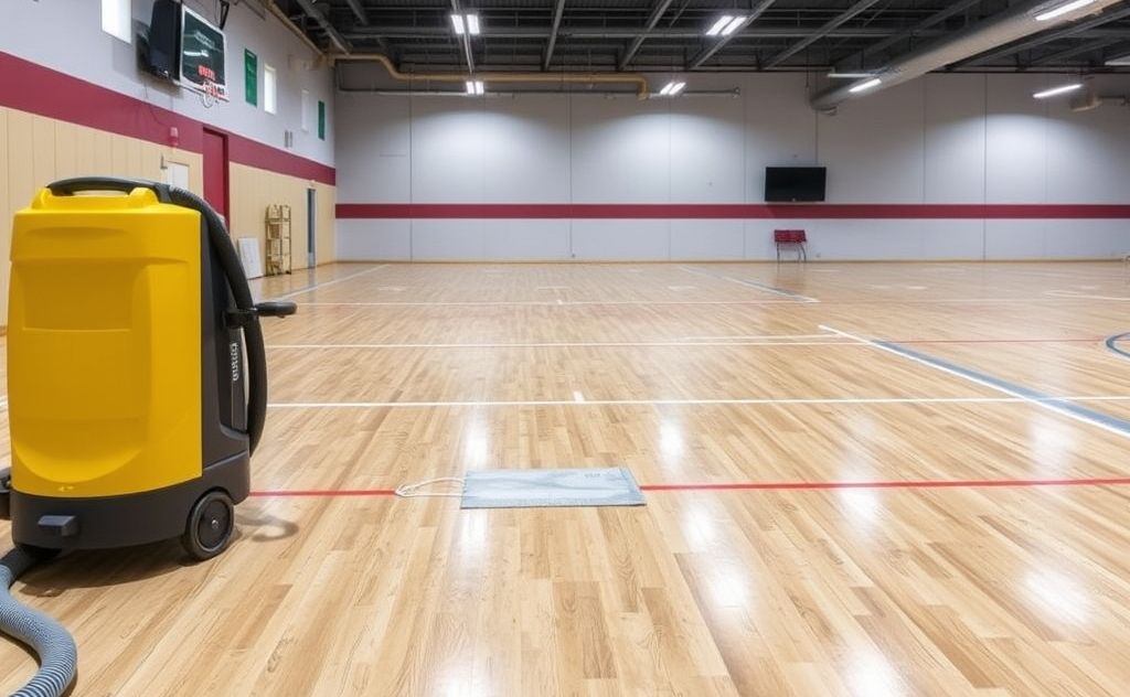 Anti-static solutions for gym floor vacuuming