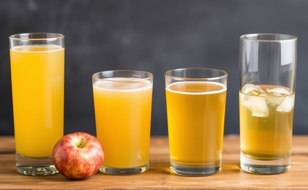 Apple juice and cider: taste and texture differences.