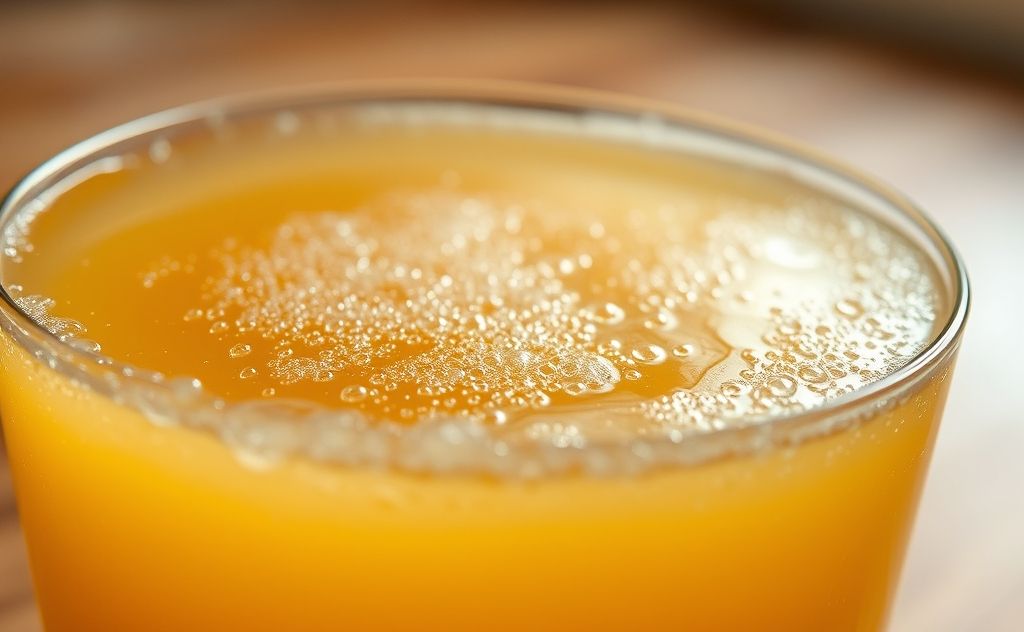 Apple juice bubbles indicate fermentation risks