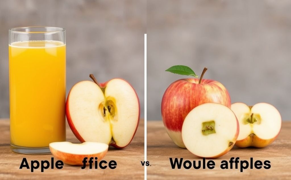 Apple juice fiber vs whole apples fiber