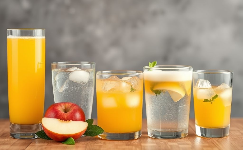 Apple juice pH level with other drinks