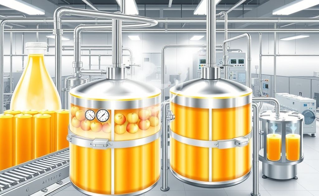 Apple juice pasteurization process explained
