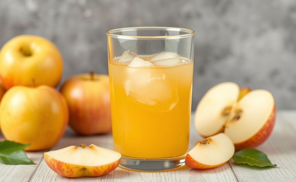 Apple juice without pulp mixture or pure substance
