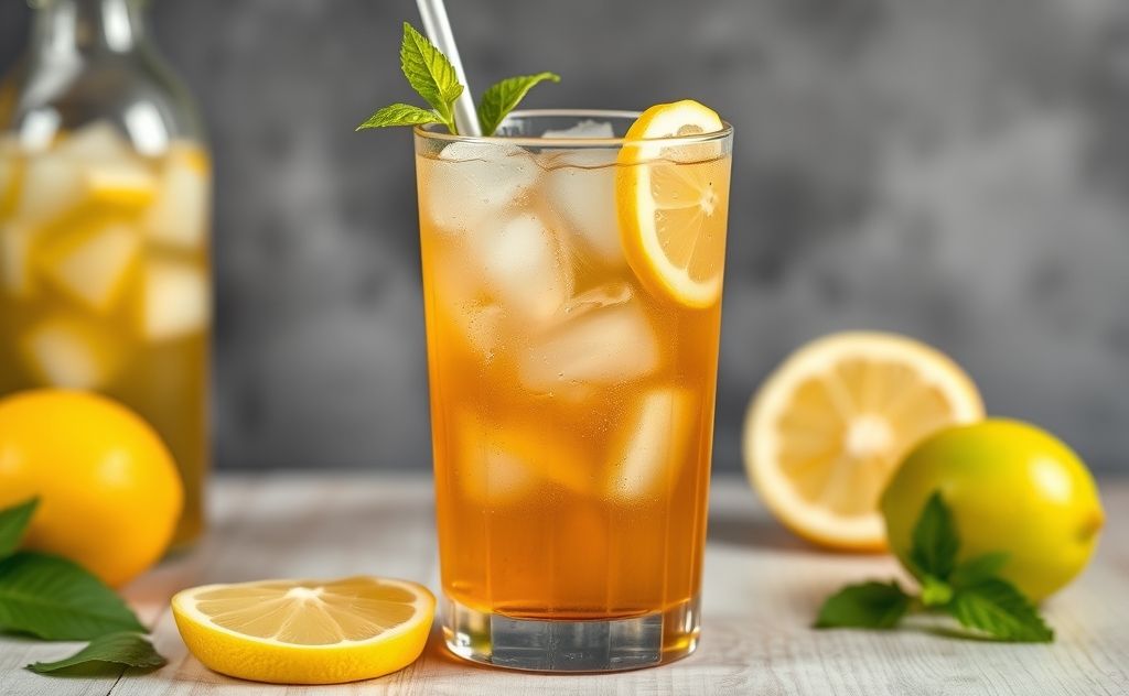 Arnold Palmer drink with refreshing iced tea and lemonade