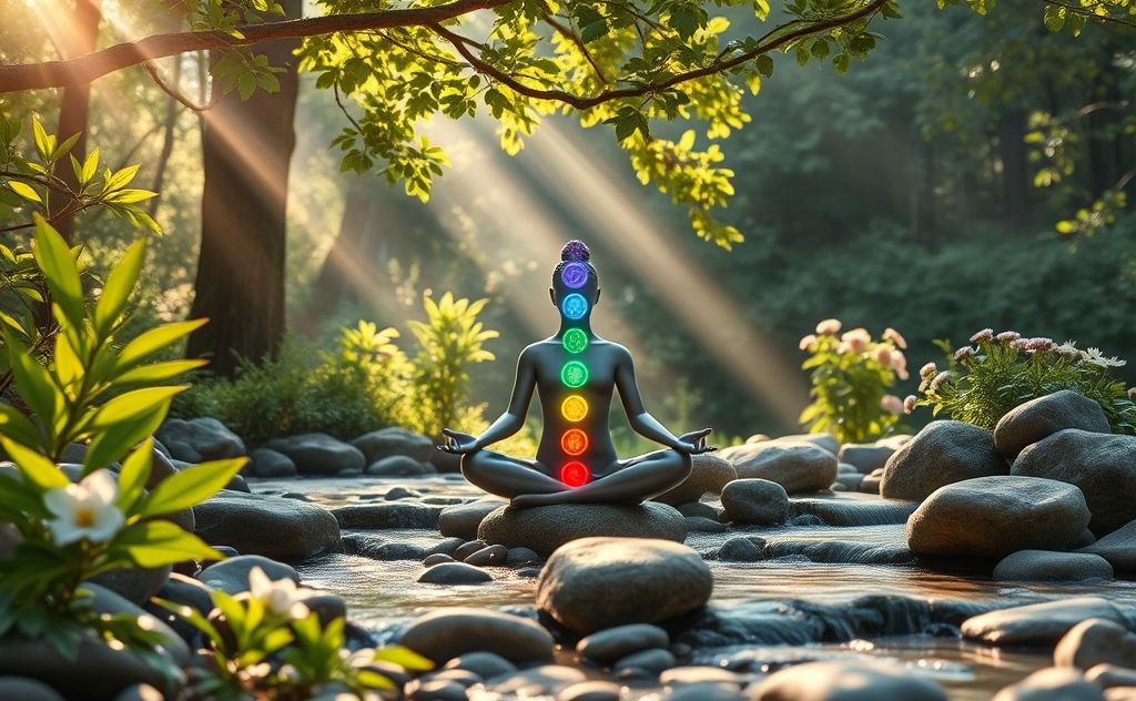 Aromatherapy balancing chakras with natural elements