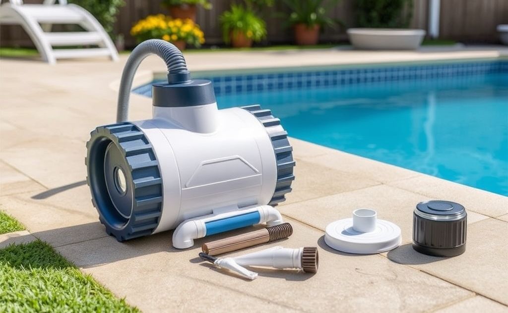 Assemble pool vacuum cleaner for easy setup