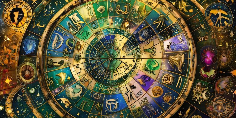 Astrology wheel with different zodiac signs