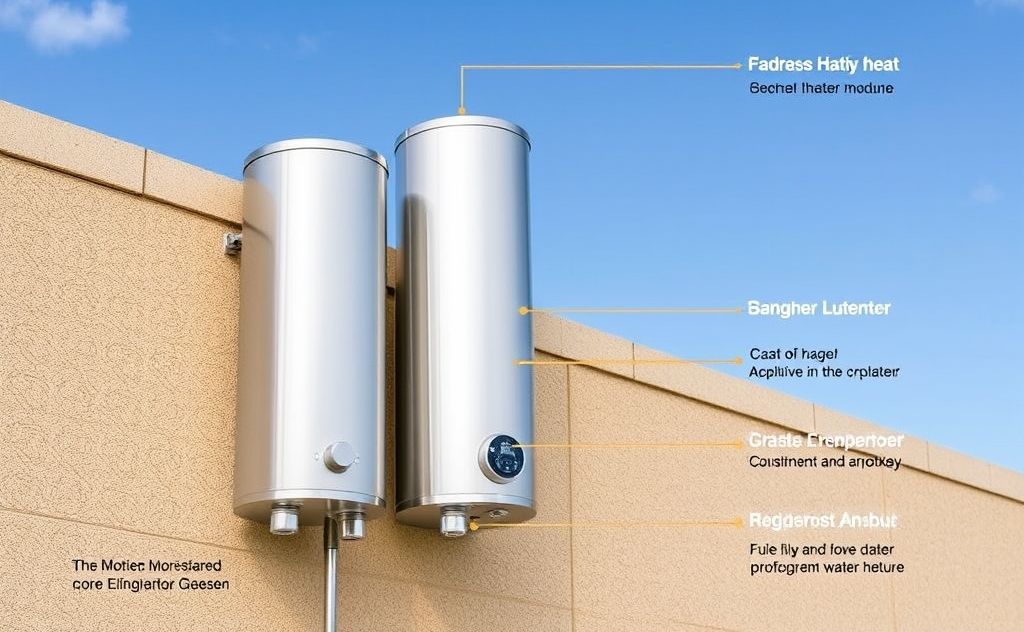 Atmospheric water heater with detailed features