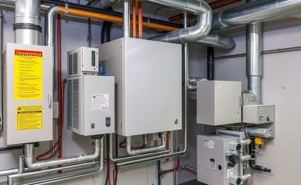 Automated HVAC system components in action