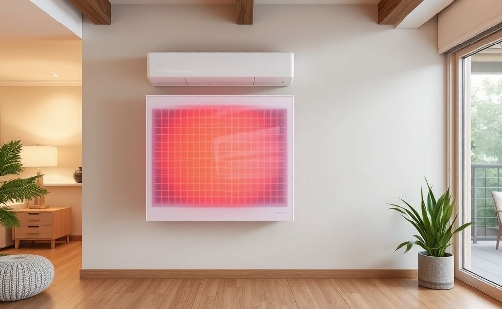Automated convection heating system in a modern home setting.