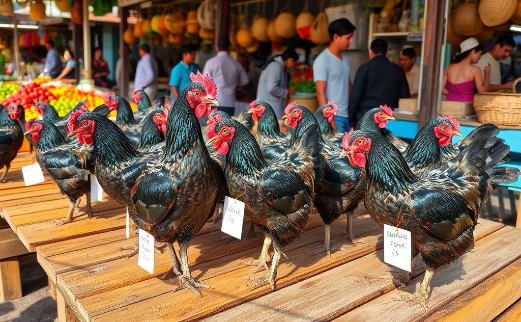 Ayam Cemani chickens for sale and pricing details