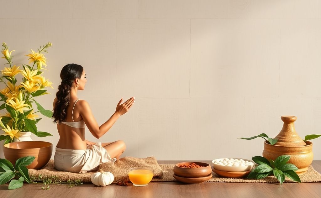 Ayurvedic practices promoting balance and well-being