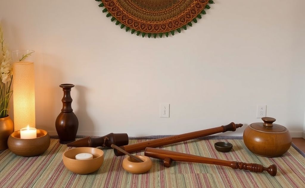Ayurvedic sound healing with soothing instruments