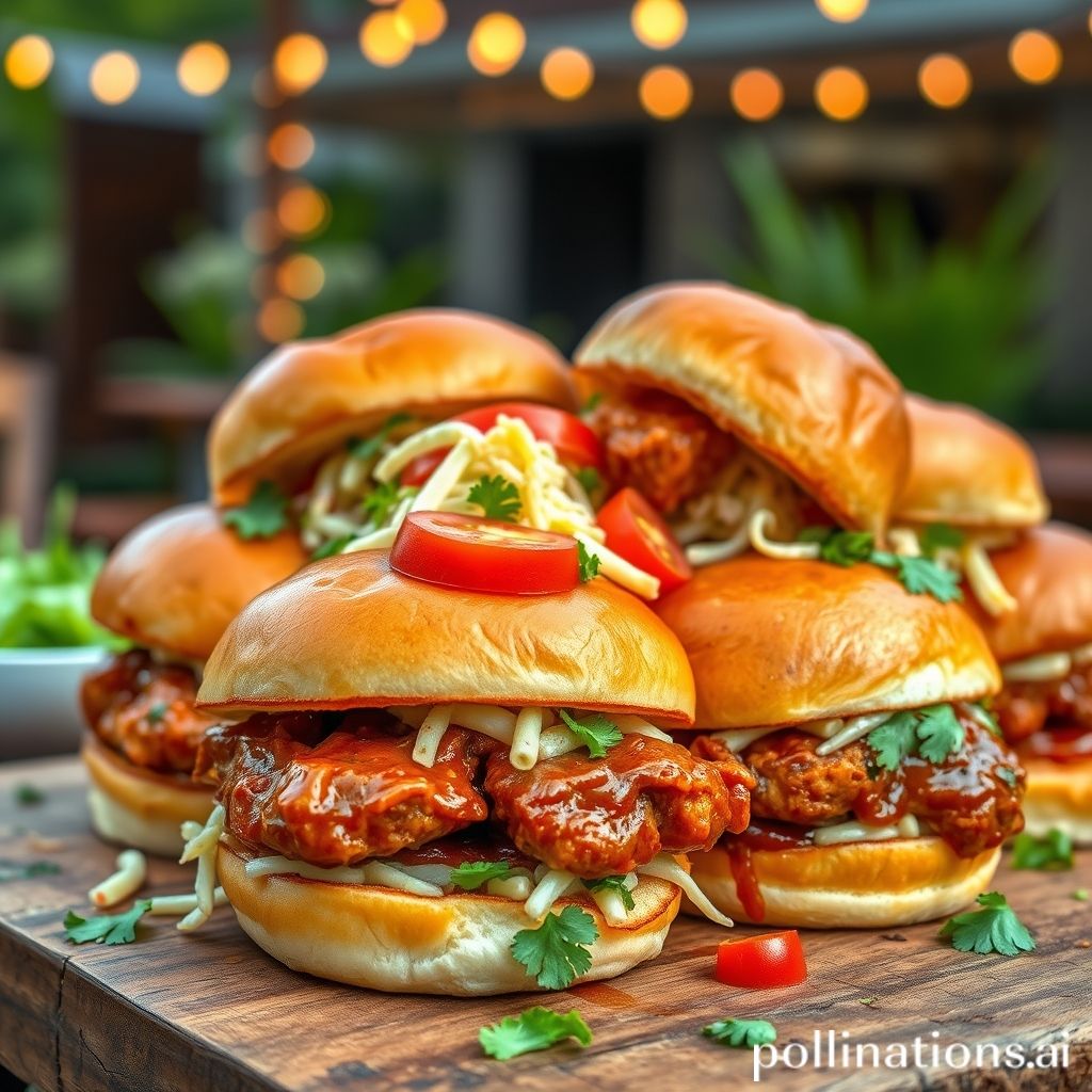 Delicious BBQ chicken sliders