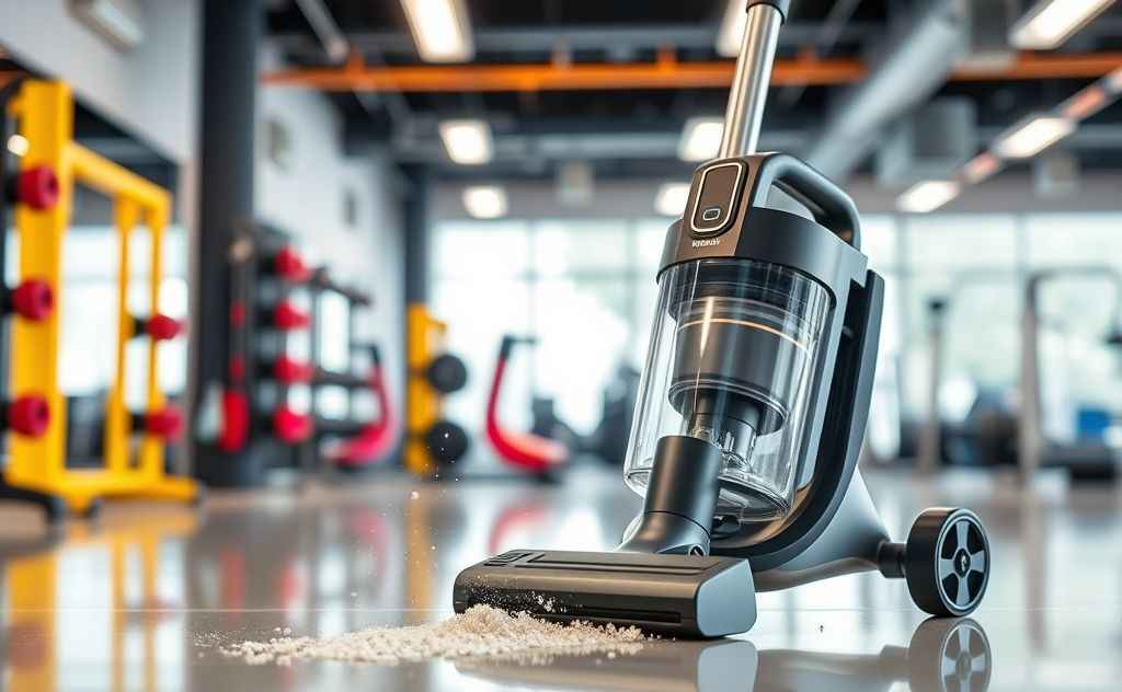 Bagless gym vacuums efficient cleaning power