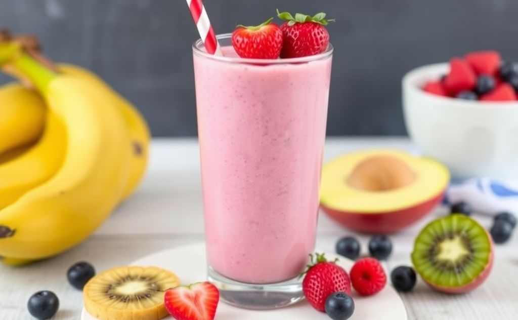 Balanced 300 calorie fruit smoothie recipe