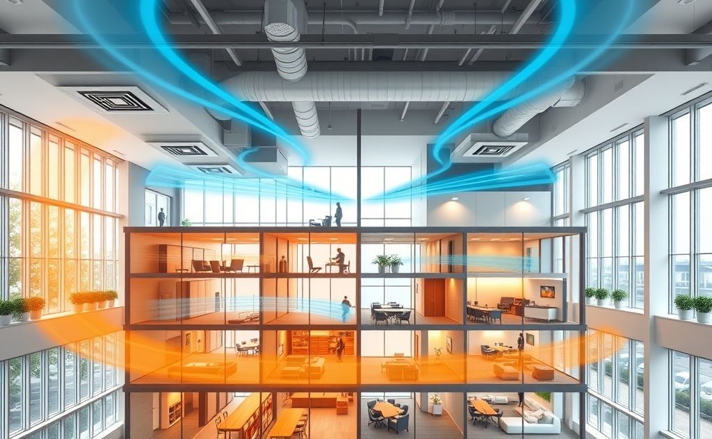 Balanced HVAC temperature in multi-story buildings