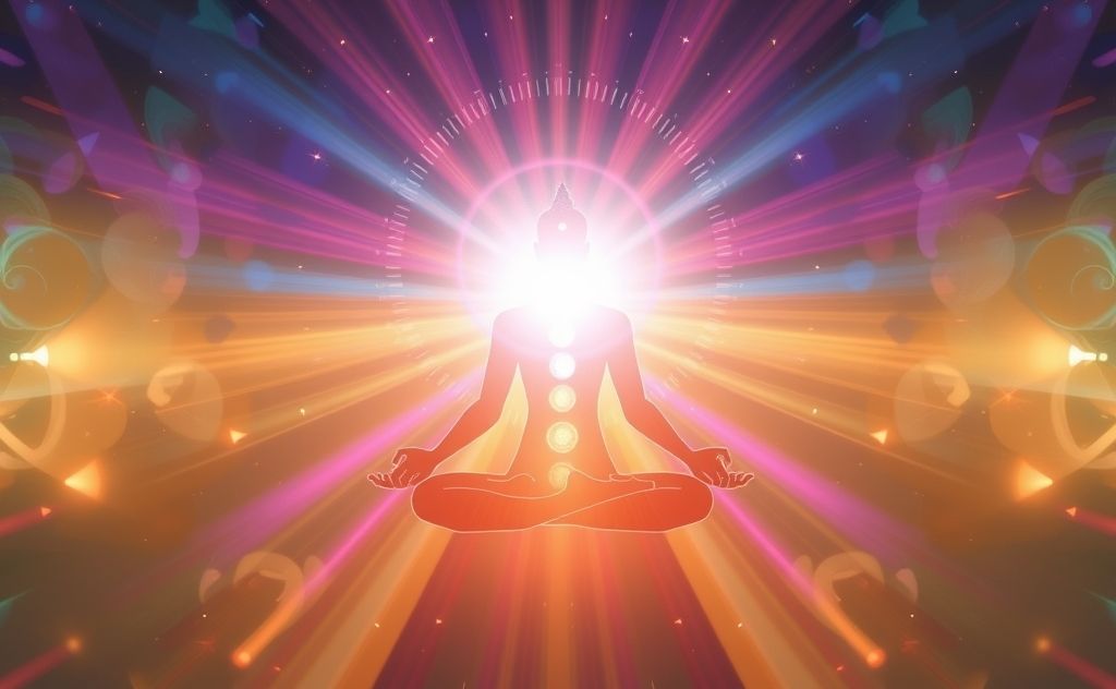 Balanced chakras radiate light and energy