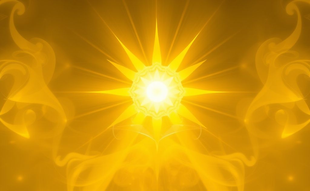 Balanced solar plexus chakra with yellow energy
