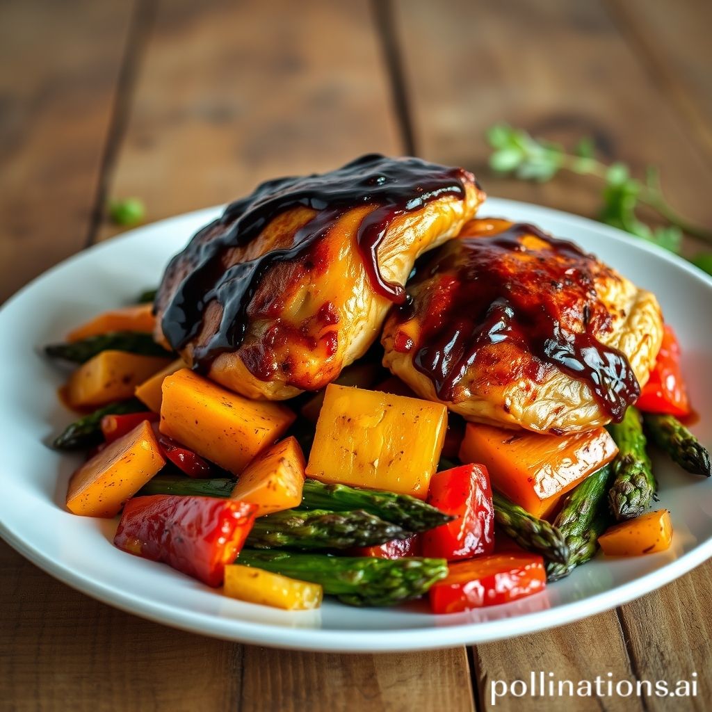 Balsamic Glazed Chicken with Roasted Vegetables