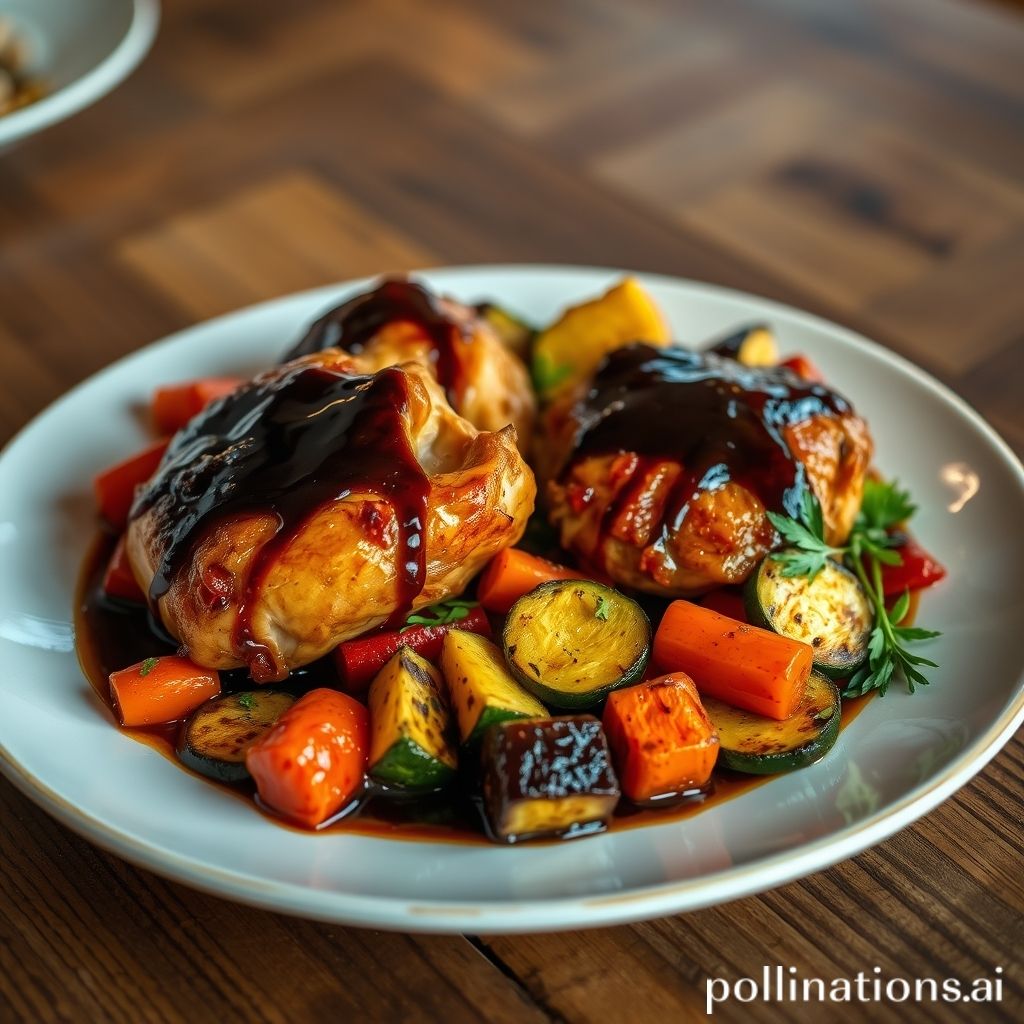 Balsamic Glazed Chicken with Roasted Vegetables