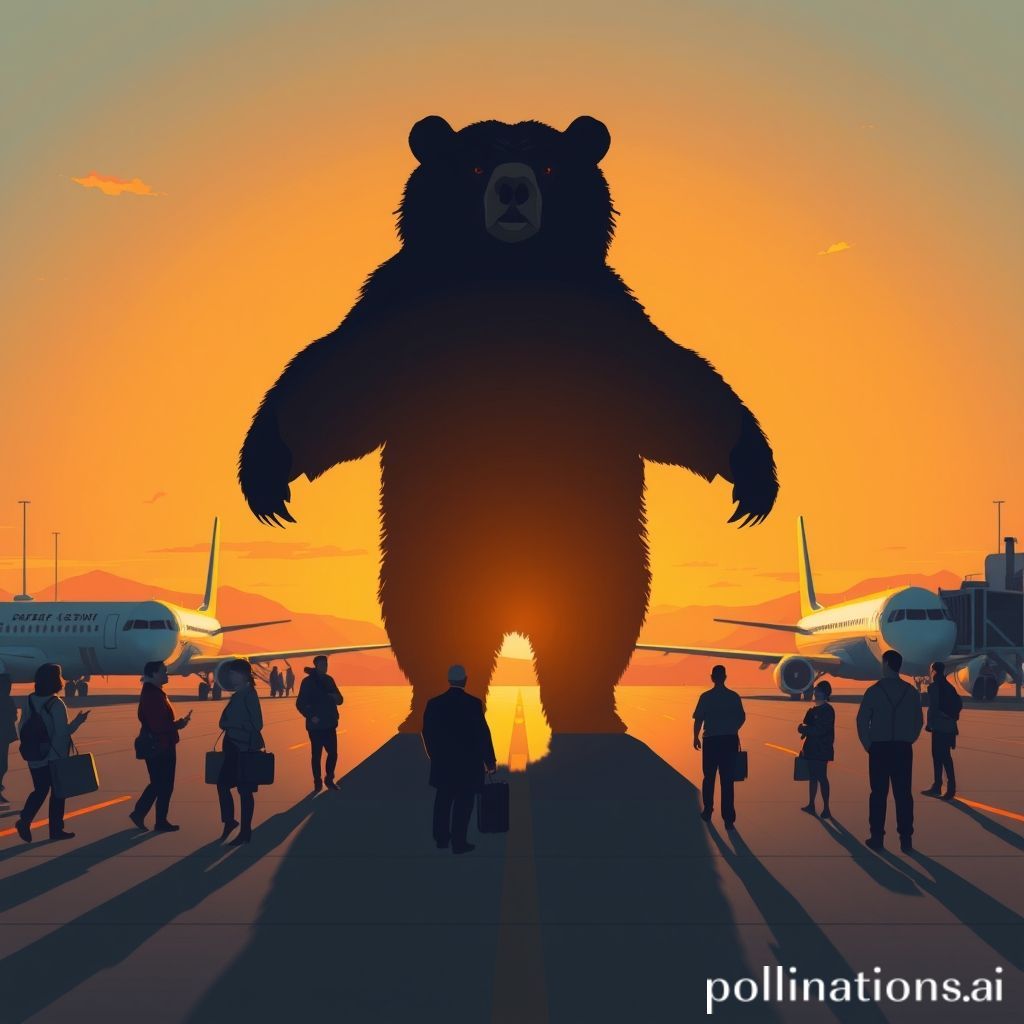 Bear on runway halts flights at airport: 