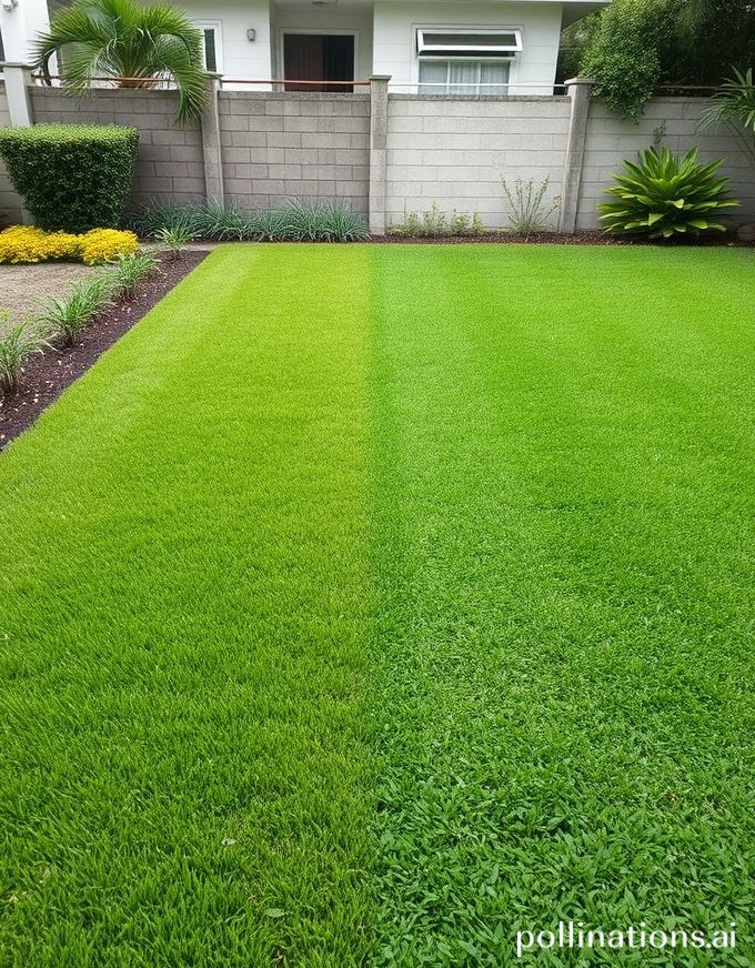 Before after potong rumput