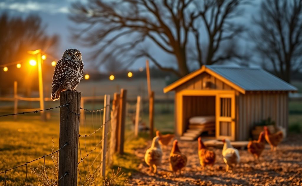 Behavioral methods to keep owls from chickens