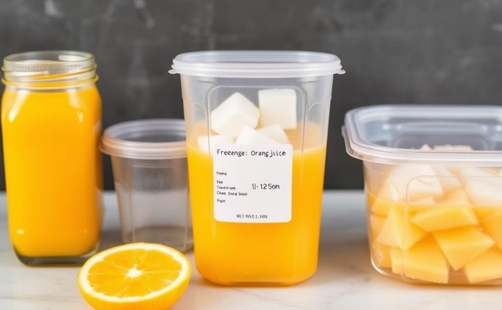 Best containers for freezing orange juice