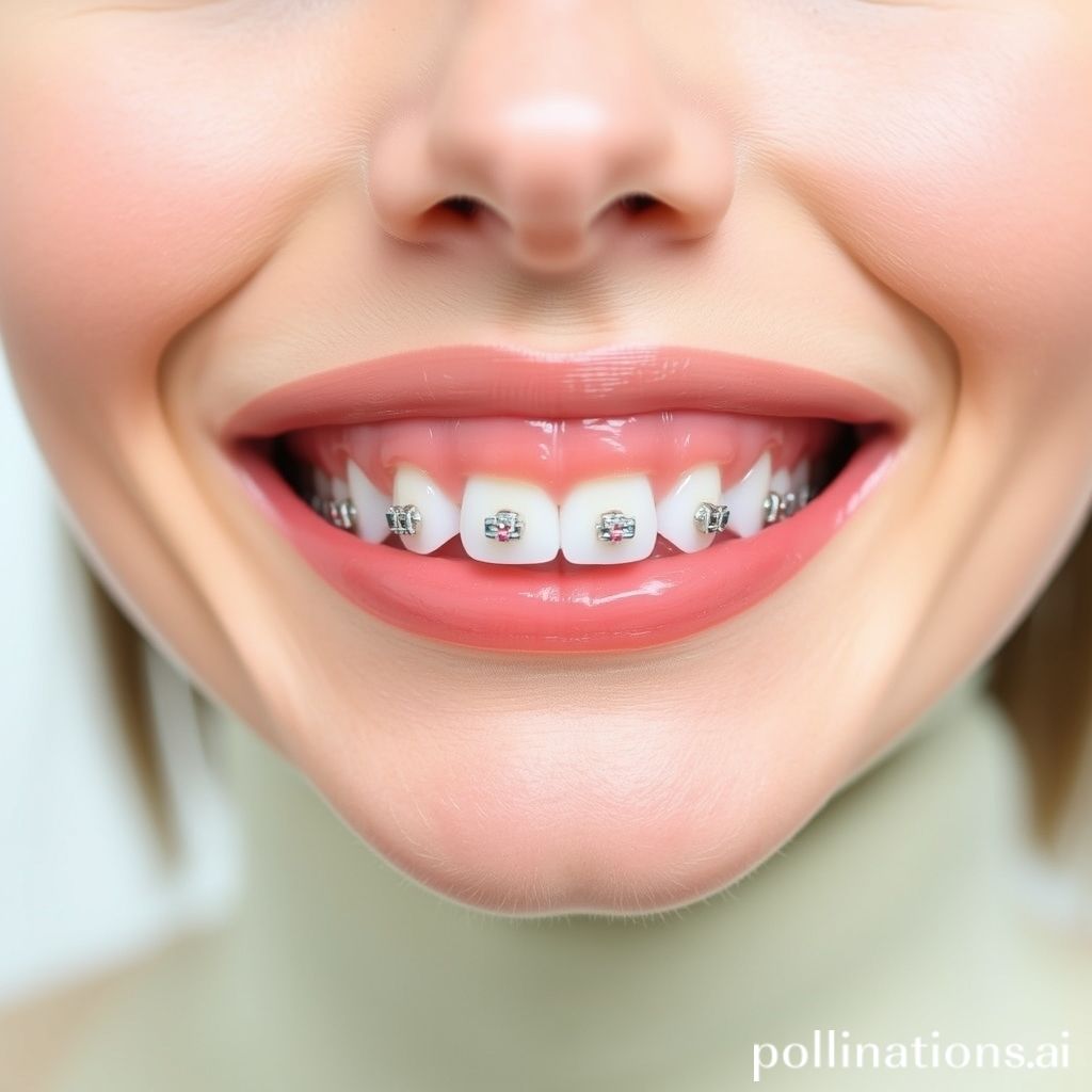 Oral hygiene with braces.