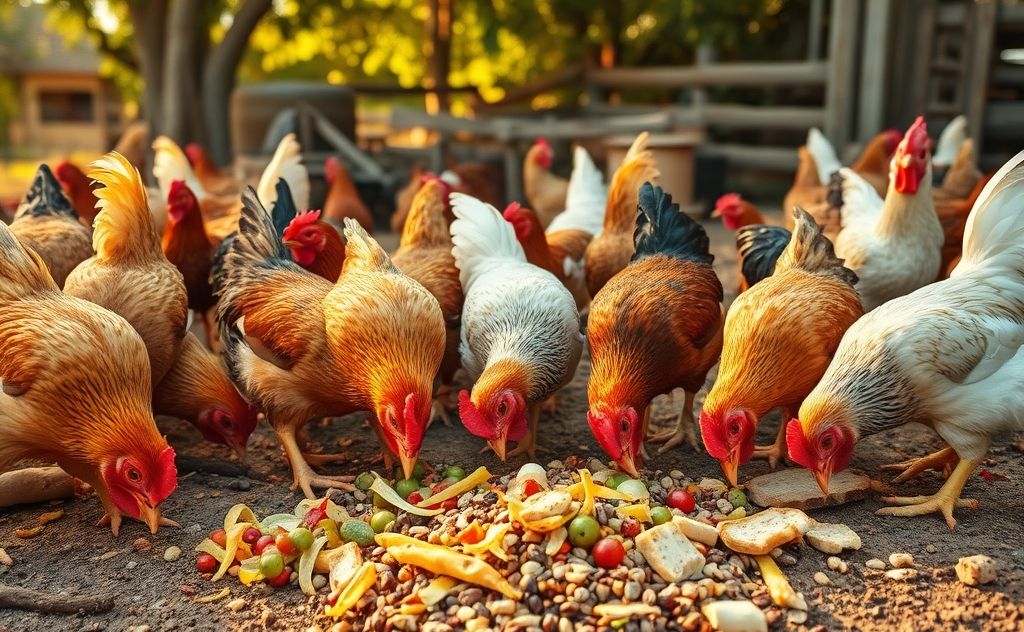 Best scraps for chickens during meal times