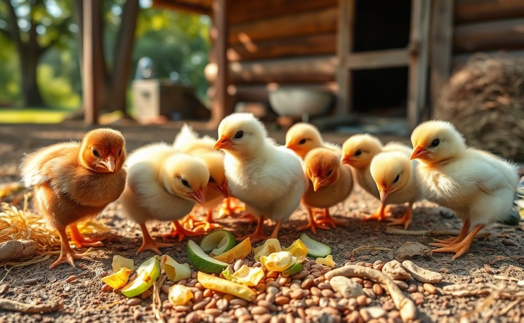 Best scraps for young chickens under 8 weeks