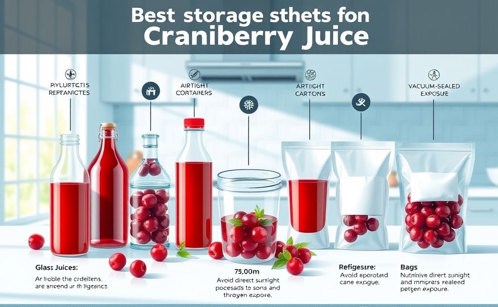 Best storage methods for cranberry juice nutrients