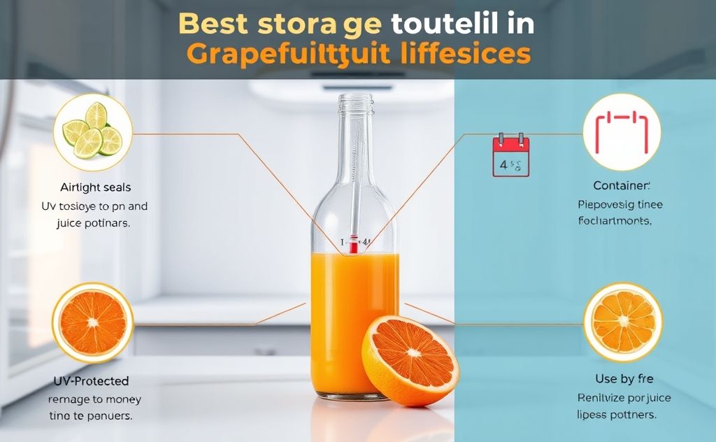 Best storage practices for grapefruit juice lifespan