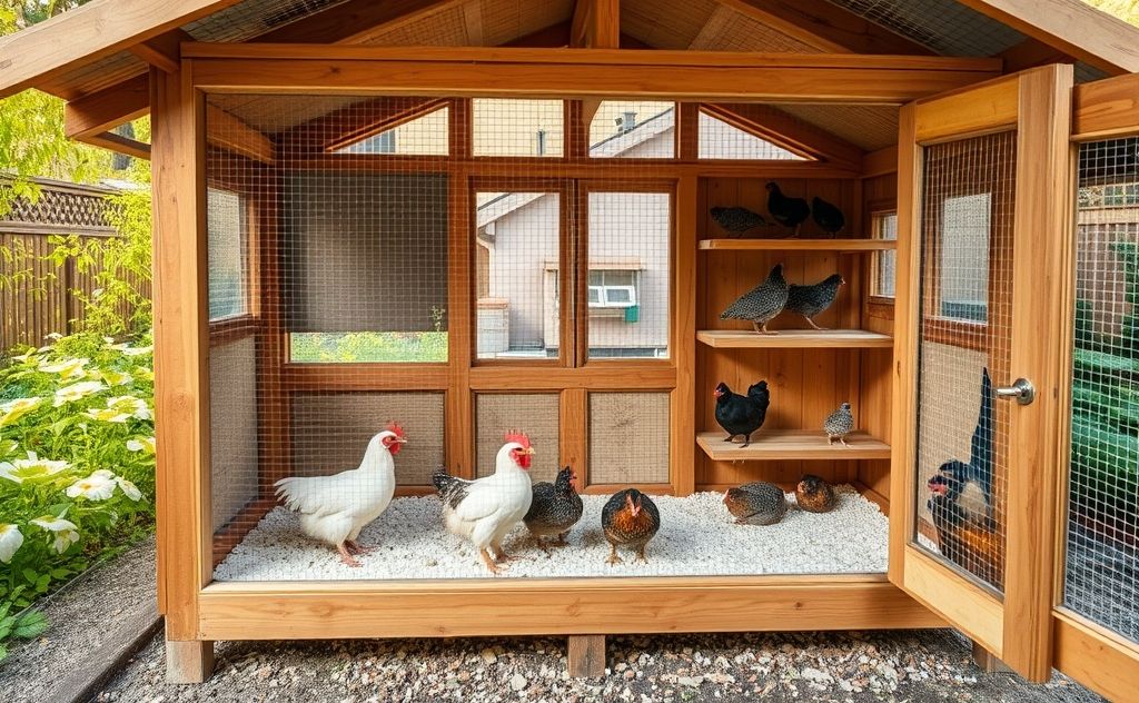Big coop design for 10 chickens