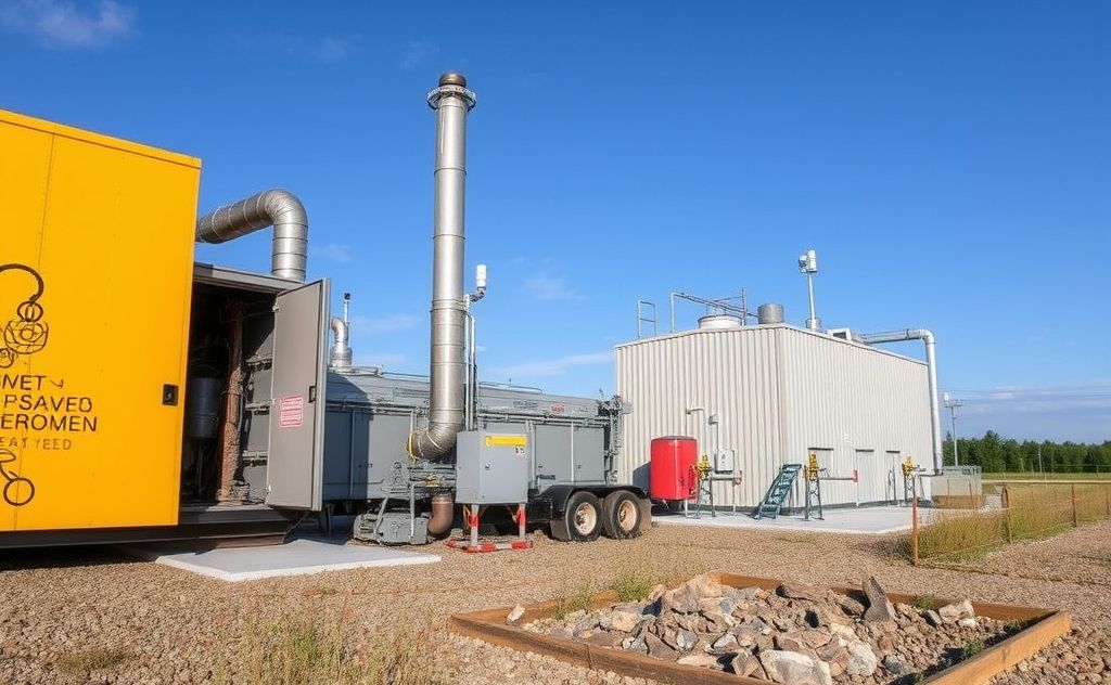 Biomass energy powering efficient HVAC systems