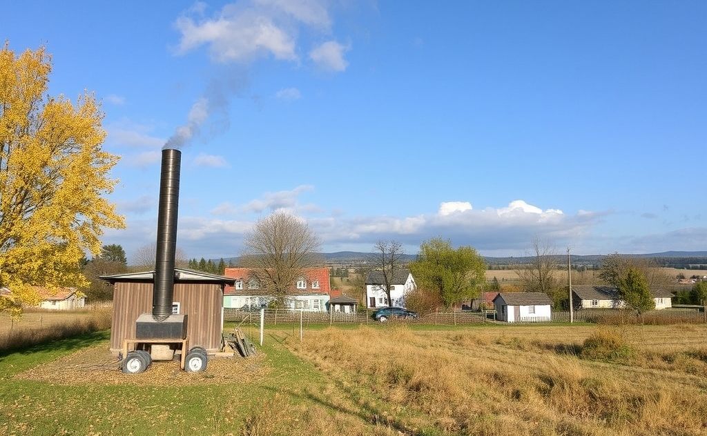 Biomass heating effects on rural urban areas