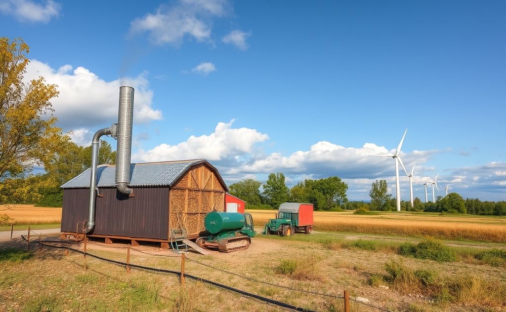 Biomass heating with renewable energy sources synergy