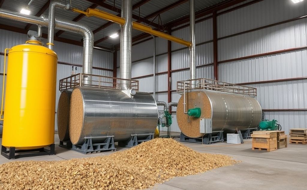 Biomass processing for efficient heating methods