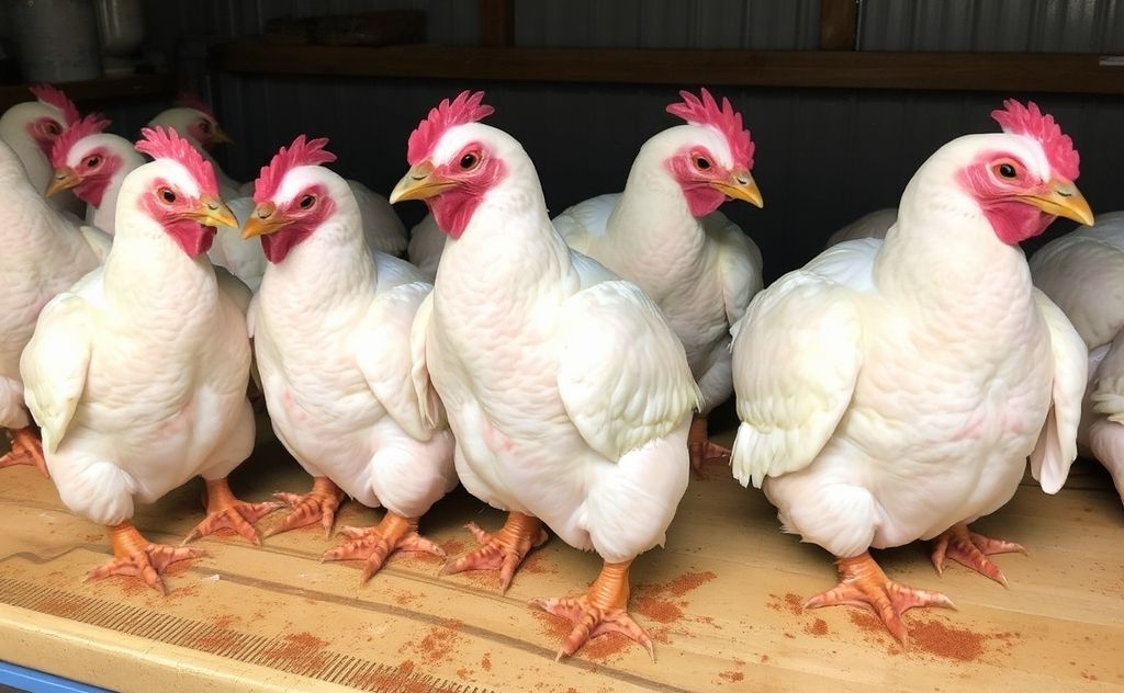 Birds ready for butchering Cornish cross chickens